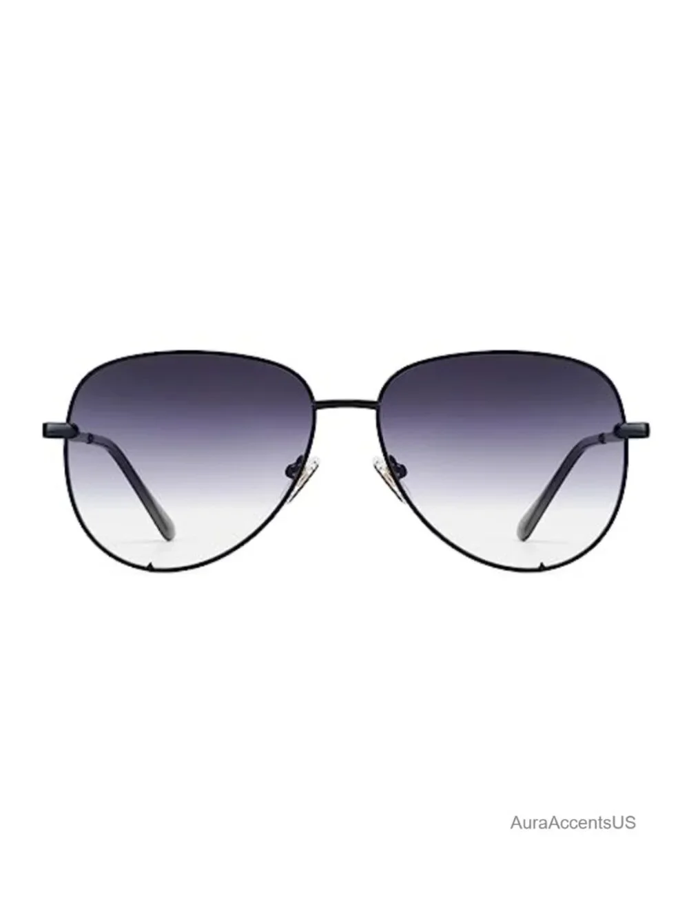 Oversized Aviator Sunglasses Gradient Lens UV400 Metal Frame